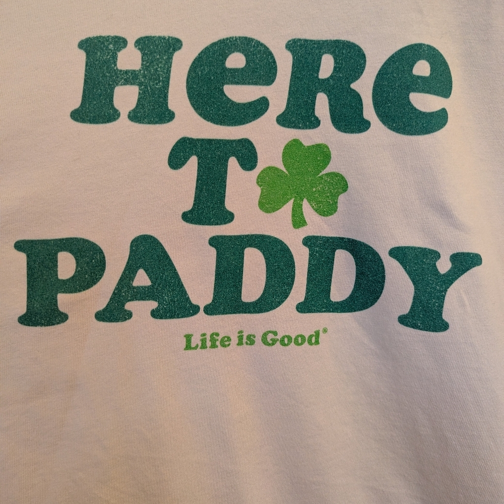 Life Is Good 'Here to Paddy' Clover Short Sleeve Crusher Boxy T-Shirt size XXL - Picture 2 of 8